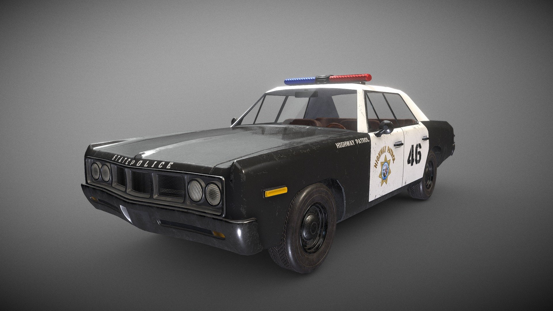 it is a police car form america

it is a highway patrol unit - dodge polarao 1969 police car - 3D model by jinjinjin (@thejinjinjin) 3d model