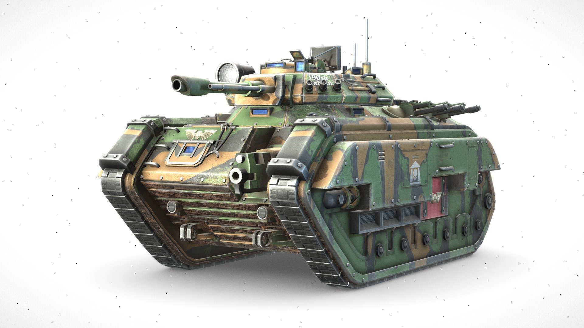 Astra Militarum chimera. I would be very glad to receive your comments :) artstation page https://www.artstation.com/settan - Warhammer 40k chimera - Download Free 3D model by Settan 3d model