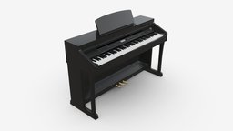 Digital Piano 01 music, instrument, studio, sound, electronic, equipment, audio, melody, classical, octave, 3d, pbr, piano, digital, keyboard