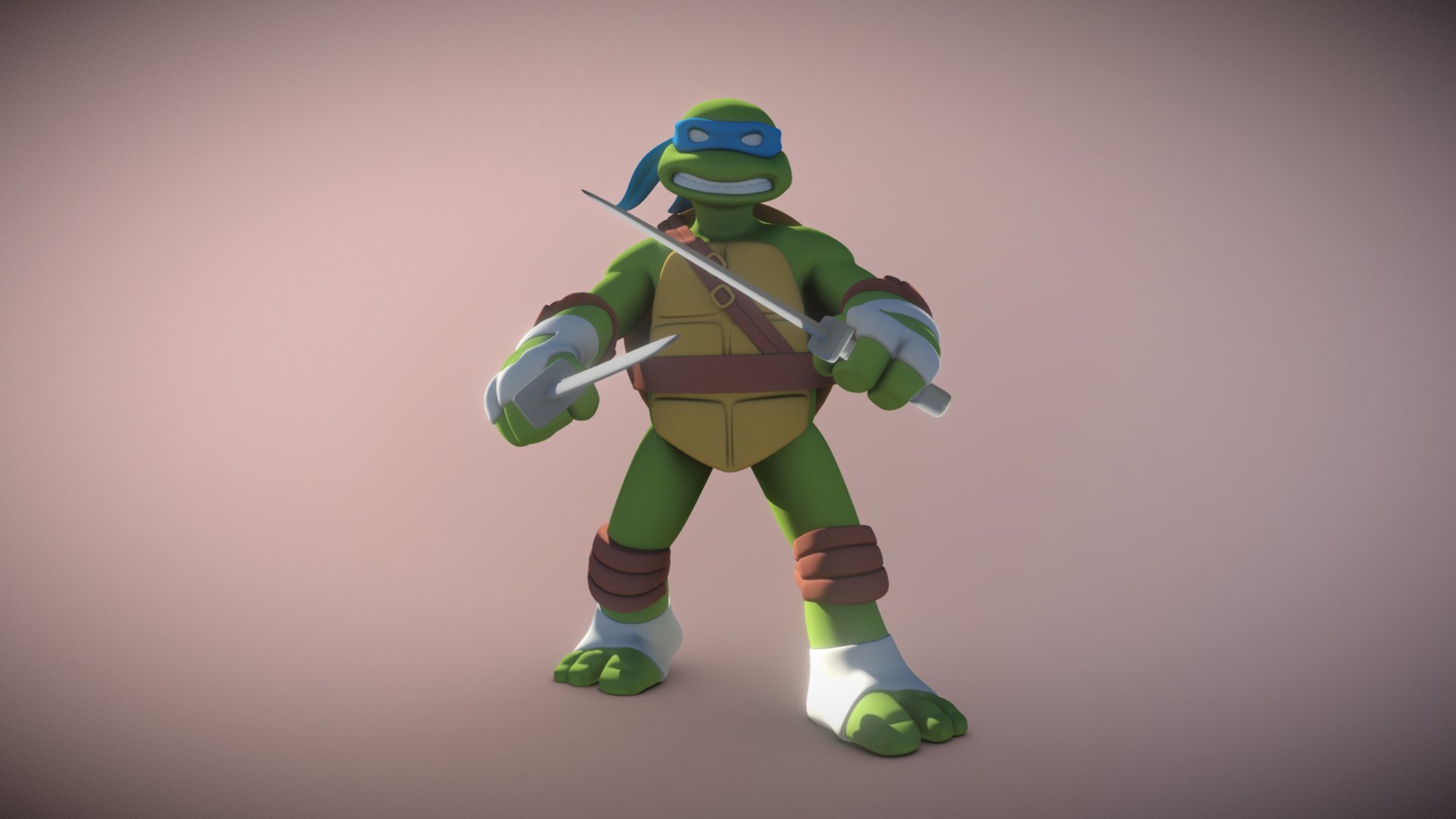 Ninja Turtle Leonardo Toy, modelled for a Target Toys TVC back in 2013 3d model