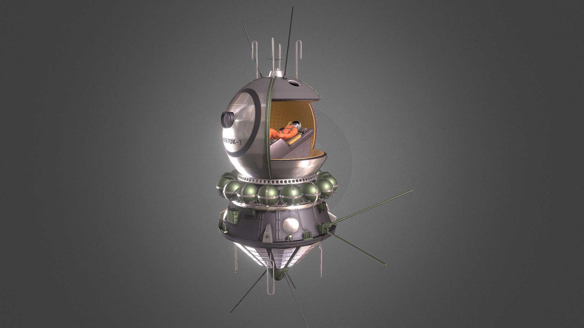 Vostok Spaceship Lpoly - Buy Royalty Free 3D model by Tsaha 3d model