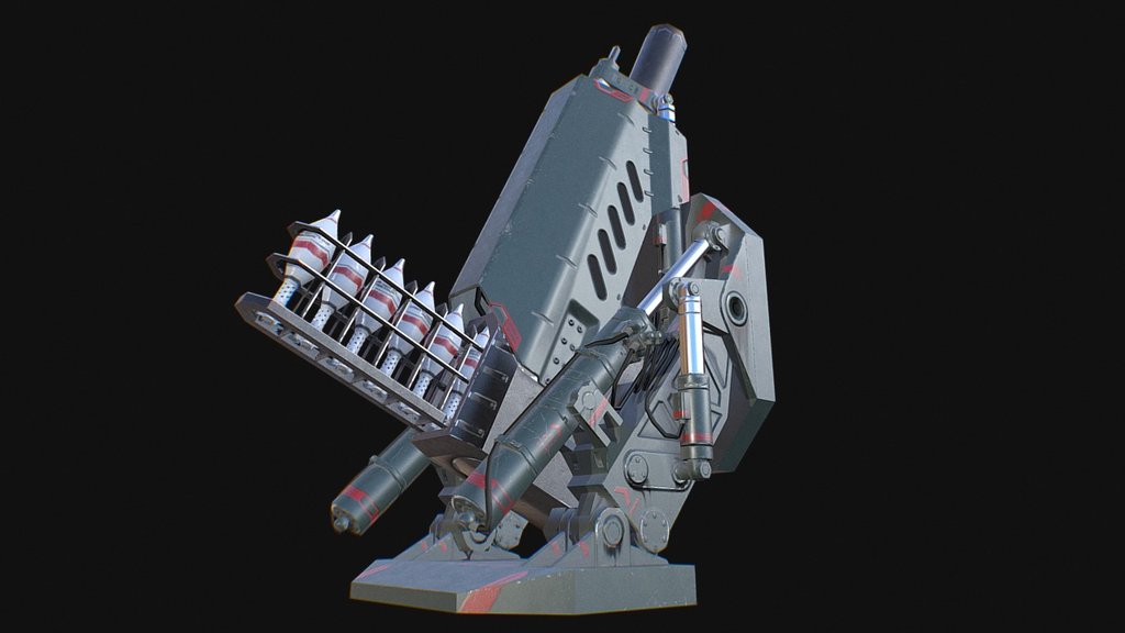Mortar (animated, PBR shader) 3d model
