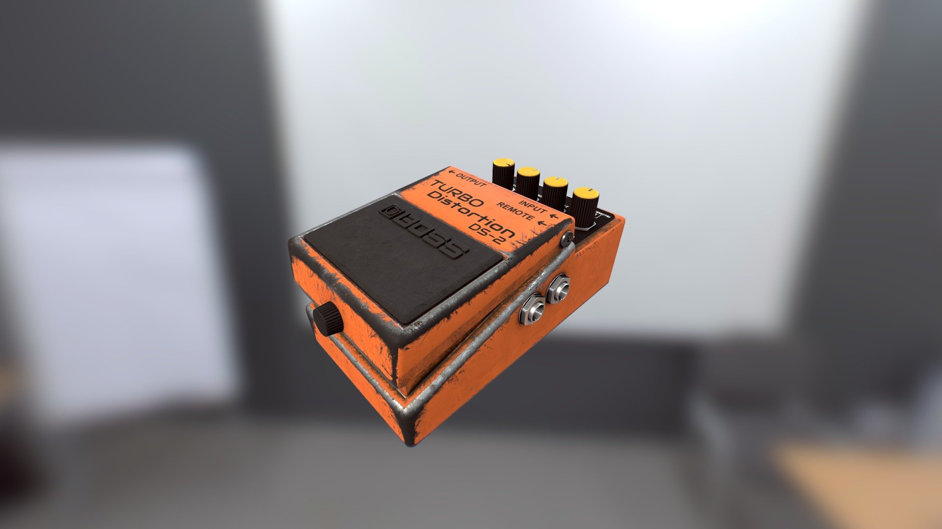 I know that still had to work on the stitches on the texture, but it was my first test model on sketchfab)
there were no plans to spend a lot of time on it, sorry :) - Boss Turbo Distortion pedal - 3D model by allsocks 3d model