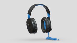 Turtle Beach Recon 70 Gaming Headset music, room, headset, style, wireless, studio, sound, musical, luxury, fashion, electronics, equipment, headphones, audio, vr, ar, record, dj, realistic, bluetooth, devices, metaverse, character, asset, game, 3d, pbr, low, poly, gear, on-ear