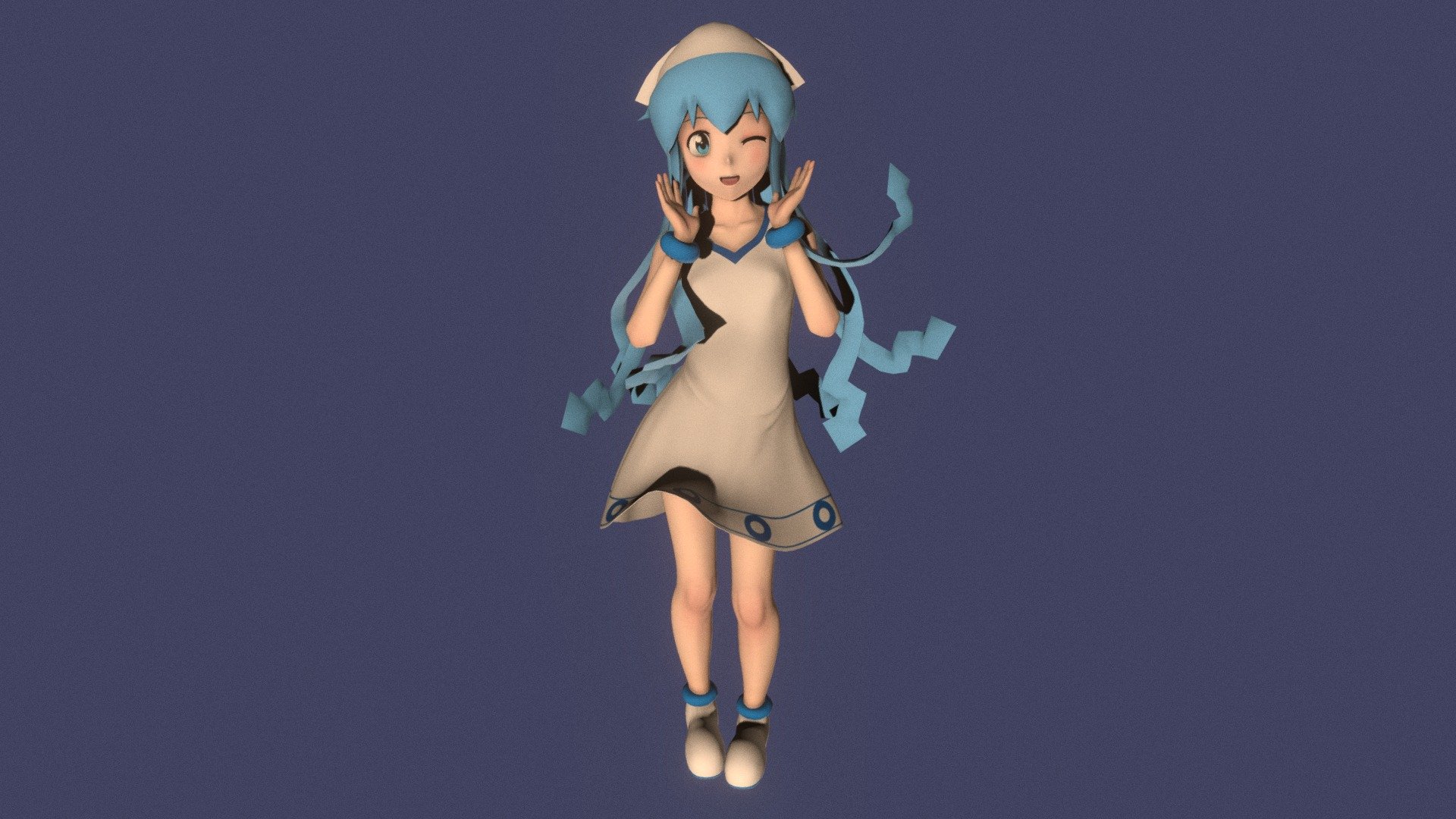 Posed model of anime girl Ika Musume (Shinryaku! Ika Musume).

This product include .FBX (ver. 7200) and .MAX (ver. 2010) files.

Rigged version: https://sketchfab.com/3d-models/ika-musume-e6d93282efbe44e4ba1b65c499e5f06b

I support convert this 3D model to various file formats: 3DS; AI; ASE; DAE; DWF; DWG; DXF; FLT; HTR; IGS; M3G; MQO; OBJ; SAT; STL; W3D; WRL; X.

You can buy all of my models in one pack to save cost: https://sketchfab.com/3d-models/all-of-my-anime-girls-c5a56156994e4193b9e8fa21a3b8360b

And I can make commission models.

If you have any questions, please leave a comment or contact me via my email 3d.eden.project@gmail.com 3d model