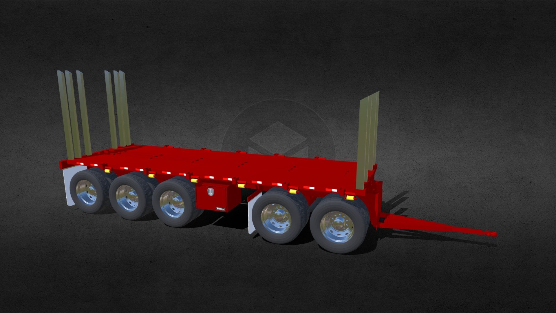 Great Lakes Logging 5 Axle Pup - 3D model by bansheewoj 3d model