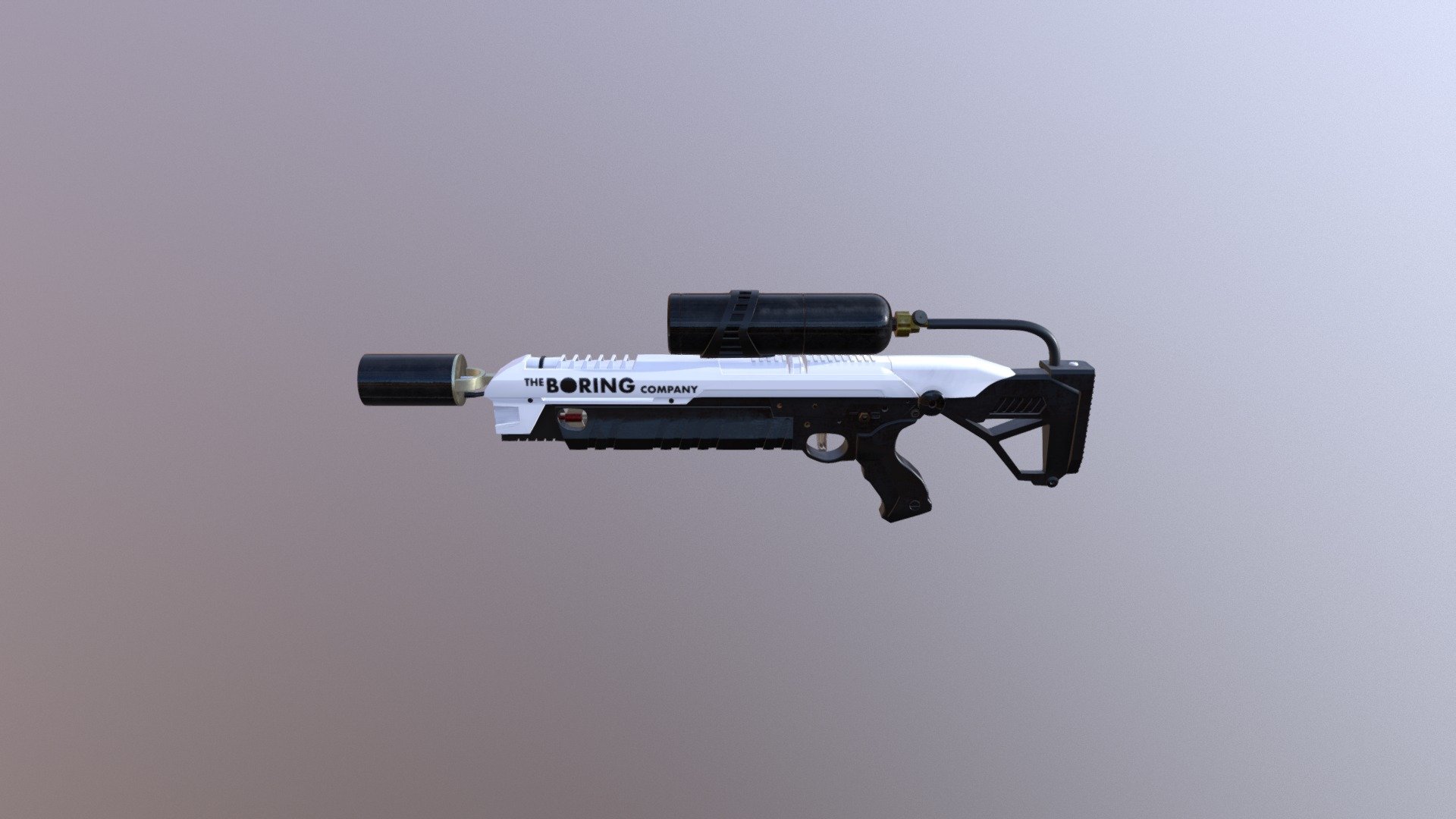The flame thrower of the boring company 3d model