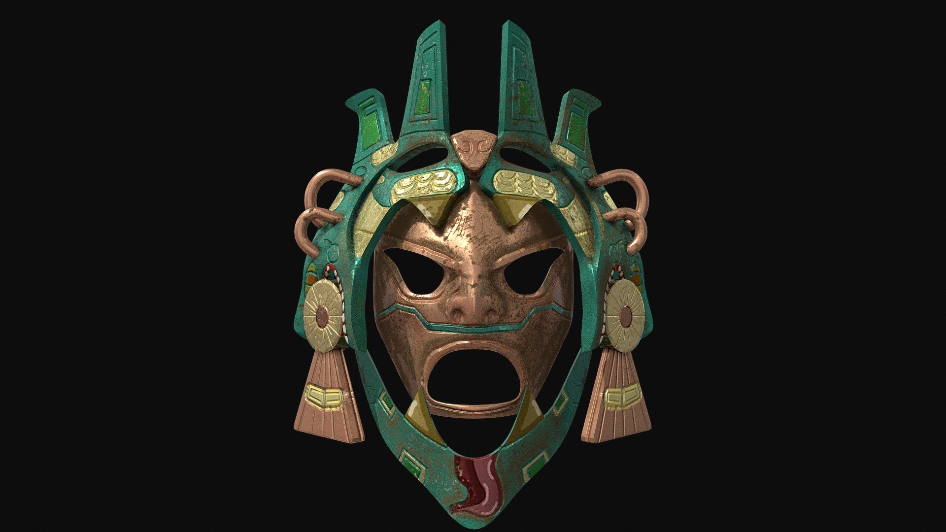 Mayan Mask - 3D model by Shrike (@shrikefull) 3d model