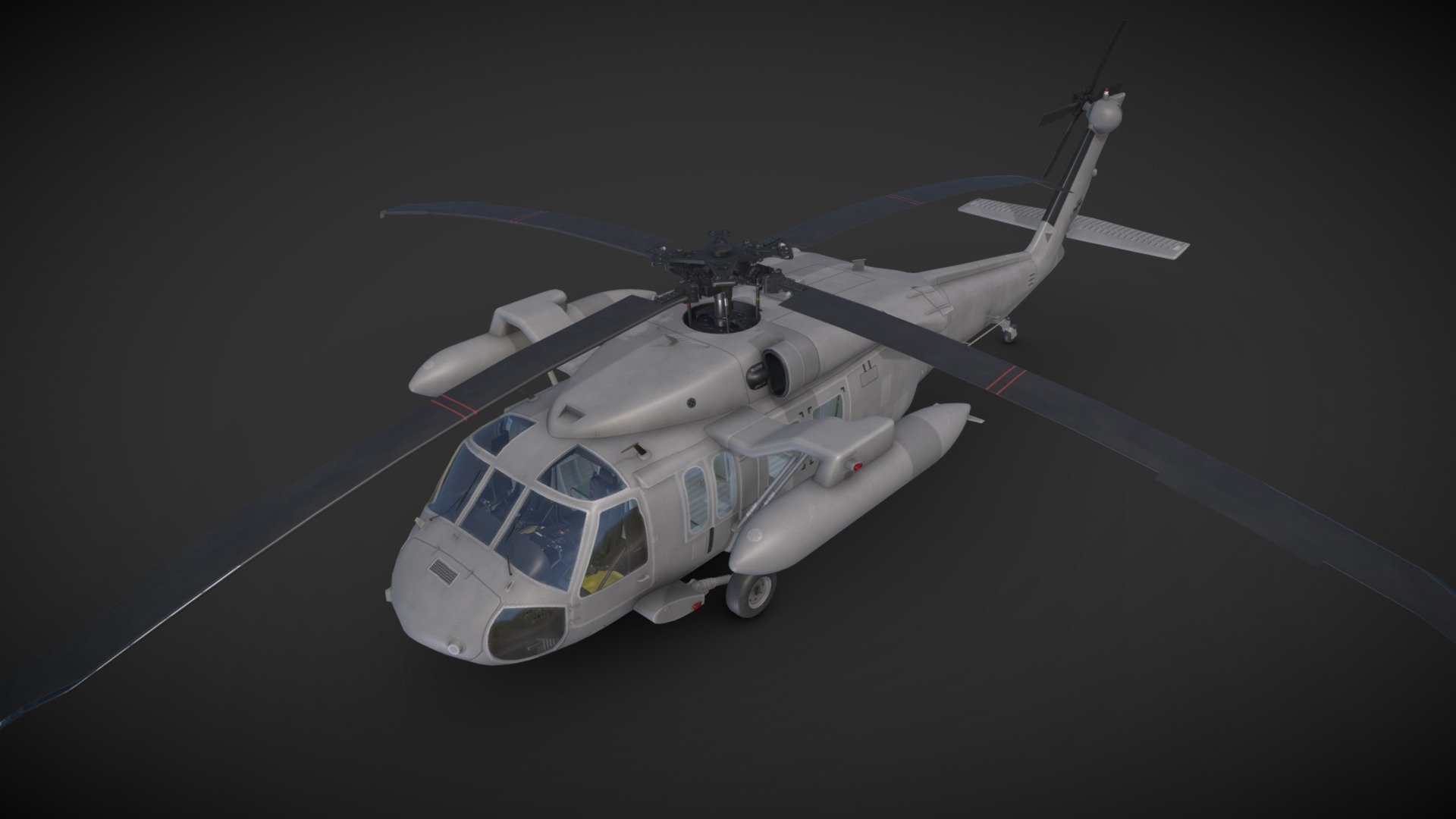 UH-60 Grey Static



File formats: 3ds Max 2015, FBX, Unity 2019.4.8



Simple and Complex Animation versions are available as seperate models (see my profile models)

This model contains PNG textures(4096x4096):

-Base Color

-Metallness

-Roughness



-Diffuse

-Glossiness

-Specular



-Normal

-Ambient Occlusion - UH-60 Grey Static - Buy Royalty Free 3D model by pukamakara 3d model