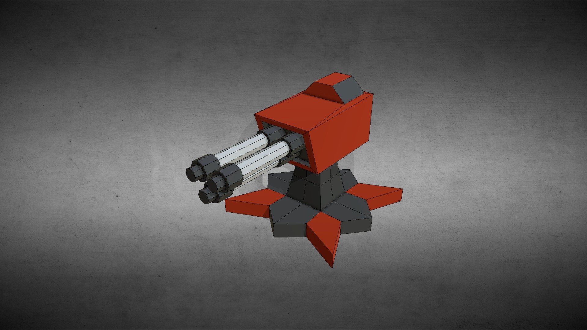 Turret Gun Low Poly - Turret Gun Low Poly - 3D model by moyinzunza 3d model