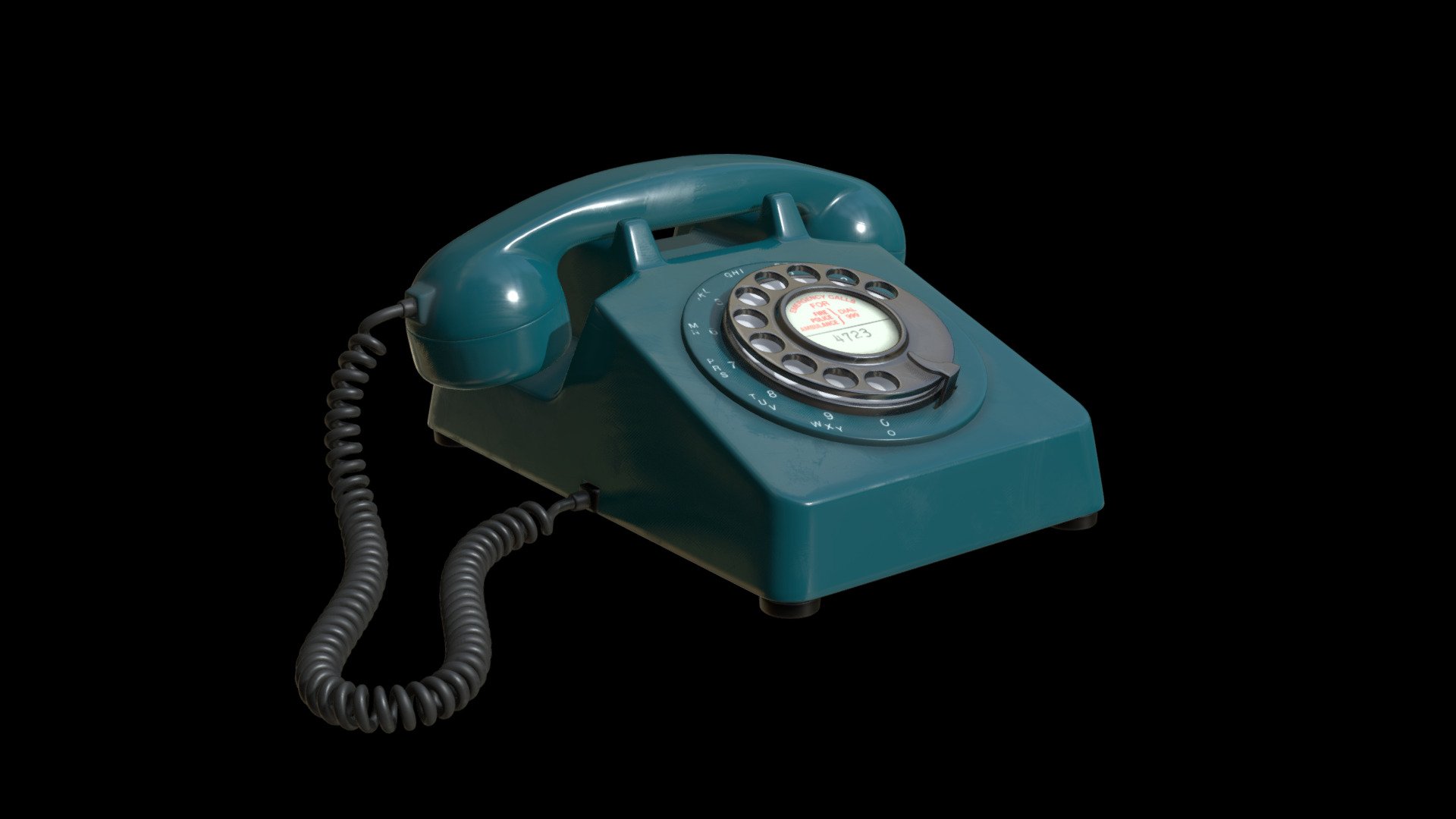 Rotary Phone - 3D model by lobstor 3d model