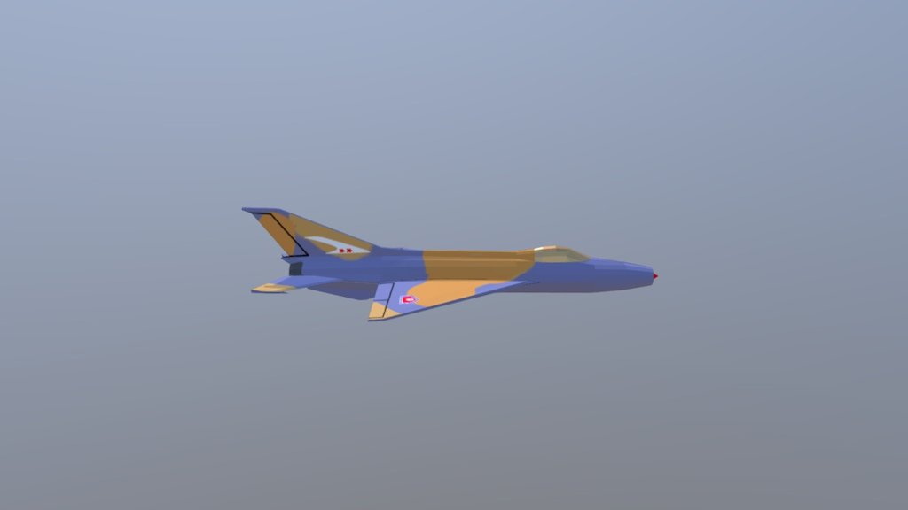 Low poly mig 21 - Mig 21 - 3D model by Nouman.Waheed 3d model