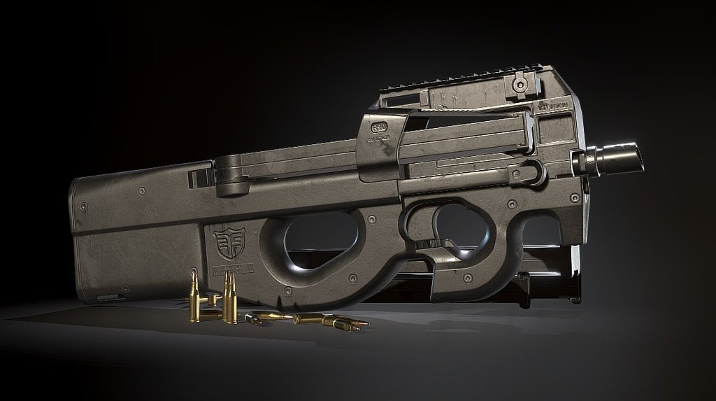 This gun is for sale at http://chamferzone.com/3d-shop/ (Textures for Unity, CryEngine and UE4 included)

Hi! I’m Tim – Senior 3D Artist at Ubisoft Toronto, previosly 3D Artist at Crytek. 
Titles I worked on include Far Cry 4, the Crysis series, Splinter Cell: Blacklist as well as other non disclosed titles. Everything I have in my catalog is triple A quality content for your indie project. 

Have a look at my comprehensive tutorials and 3D assets on my website at www.chamferzone.com 

You will also find free tutorials and weapons there that you can use for your projects. Questions? Message me through www.facebook.com/chamferzone

Cheers!, Tim - P90 - 3D model by Tim Bergholz - ChamferZone.com (@chamferzone) 3d model
