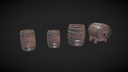 Barrel barrel, prop, furniture, digitalart, digital3d, pirate-style, pirate, stylized, pirate-props