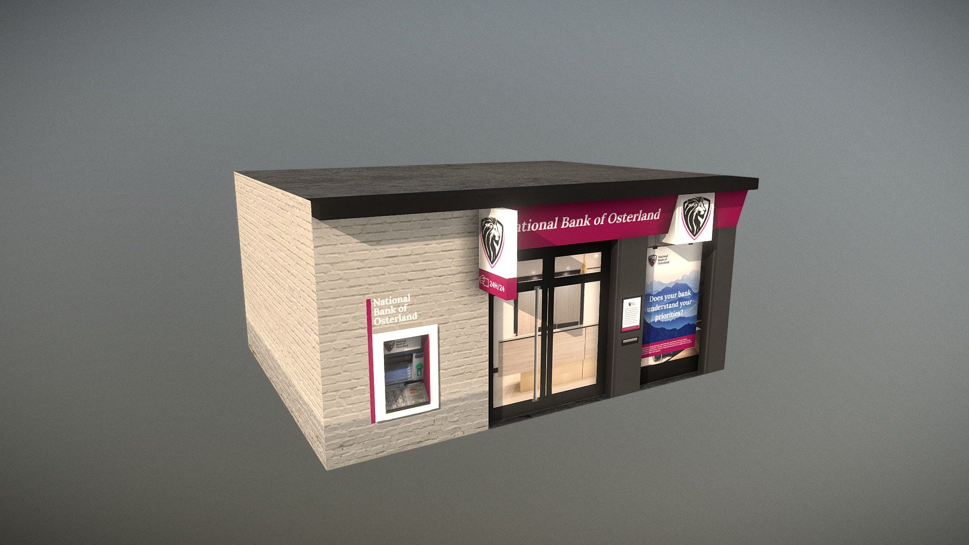 National Bank of Osterland - 3D model by Gruny (@grunystudio) 3d model