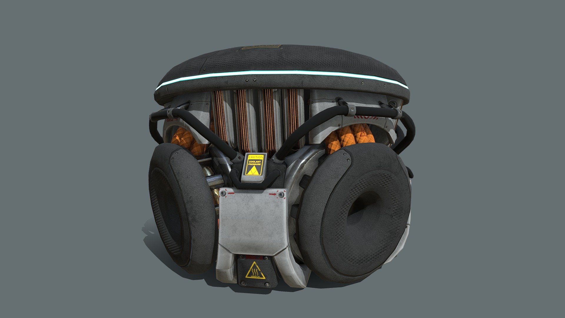 Could be a power, shield or gravity generator.  Or some space-ship's boombox!  Loud!

Game ready, stands at around 2m tall 3d model