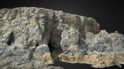 Big Coastal Cliff Scan B drone, formation, line, coast, mountain, big, huge, ocean, cliff, bay, beach, scanned, models, large, shore, various, photoscan, photogrammetry, 3d, scan, stone, rock, sea