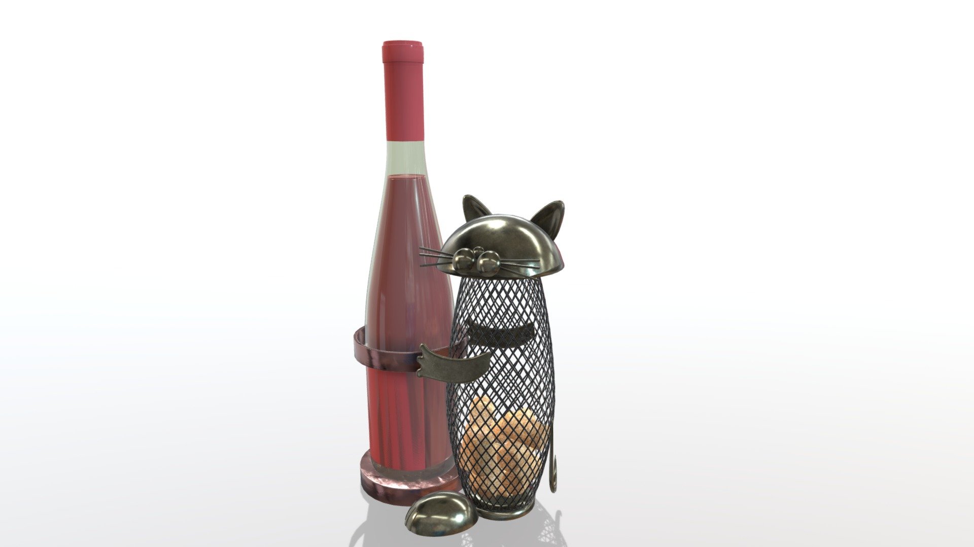 It's high quality model, that has good textures and resolution. This unique wine holder will decorate any interior. You also can find many interesting products, just click on my username to see complete gallery 3d model