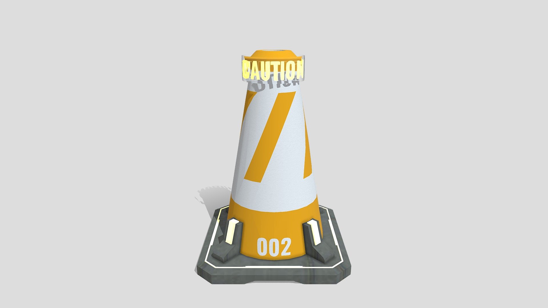 dimension :
0.6m(L) x 0.6m(W) x 0.8m(H)

Safety is number one priority.given in any traffic or construction situation, a traffic cone is been used to redirect the flow of a traffic or to give precaution for others. this 3d model Sci-fi traffic cone 002 is an addition to the Sci-fi 002 series. the model created in sketchup 2021 and rendered using enscape version 3.1. this 3d model is more likely inspired by a sci-fi futuristic themed which can fit with a cyberpunk/space/futuristic environment. it is well suitable with the other Sci-fi 002 collection.

the model can be use as prop, backdrop or anything that suits the futuristic environment as long as it fits with your needs!

*render is for illustration purpose only and the outcome may vary depending on the rendering engine , materials being use and lighting 3d model