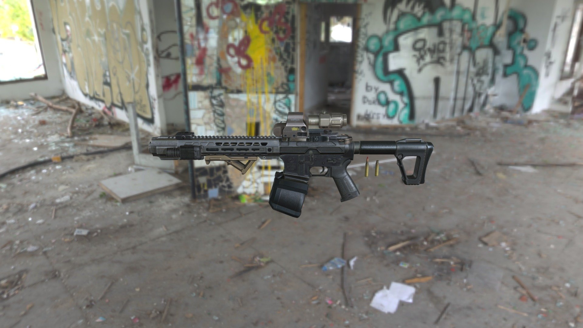 M4A1_SAI - 3D model by Raul_Guns 3d model