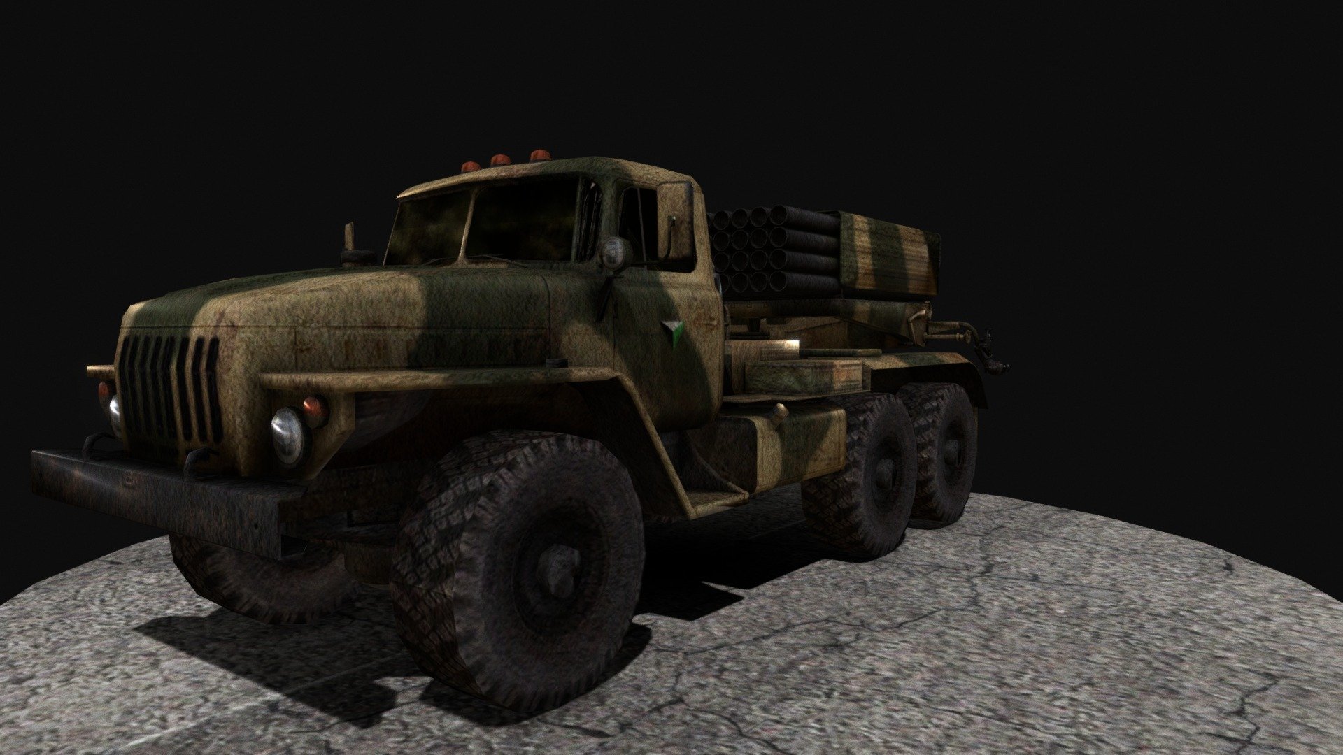 BM-21 GRAD (LOW POLY) - Download Free 3D model by lm9241221 3d model