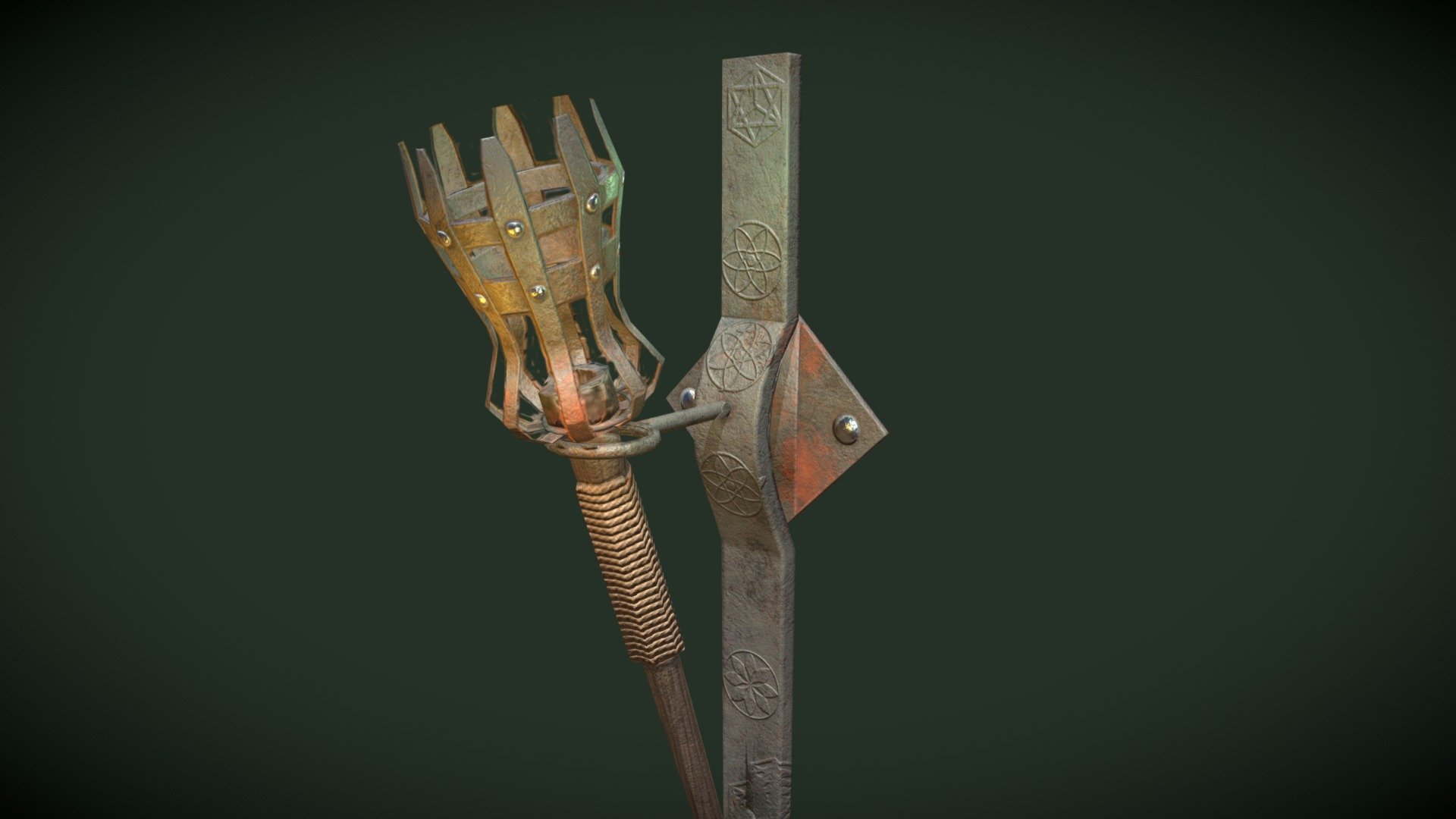 This is a torch for one of the environments that I am doing for one of my classes 3d model