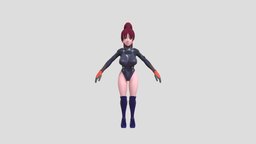 Victoria femalecharacter, anime3d, ingamemodel, scifi-character, pbr-game-ready, blender3d, scifi