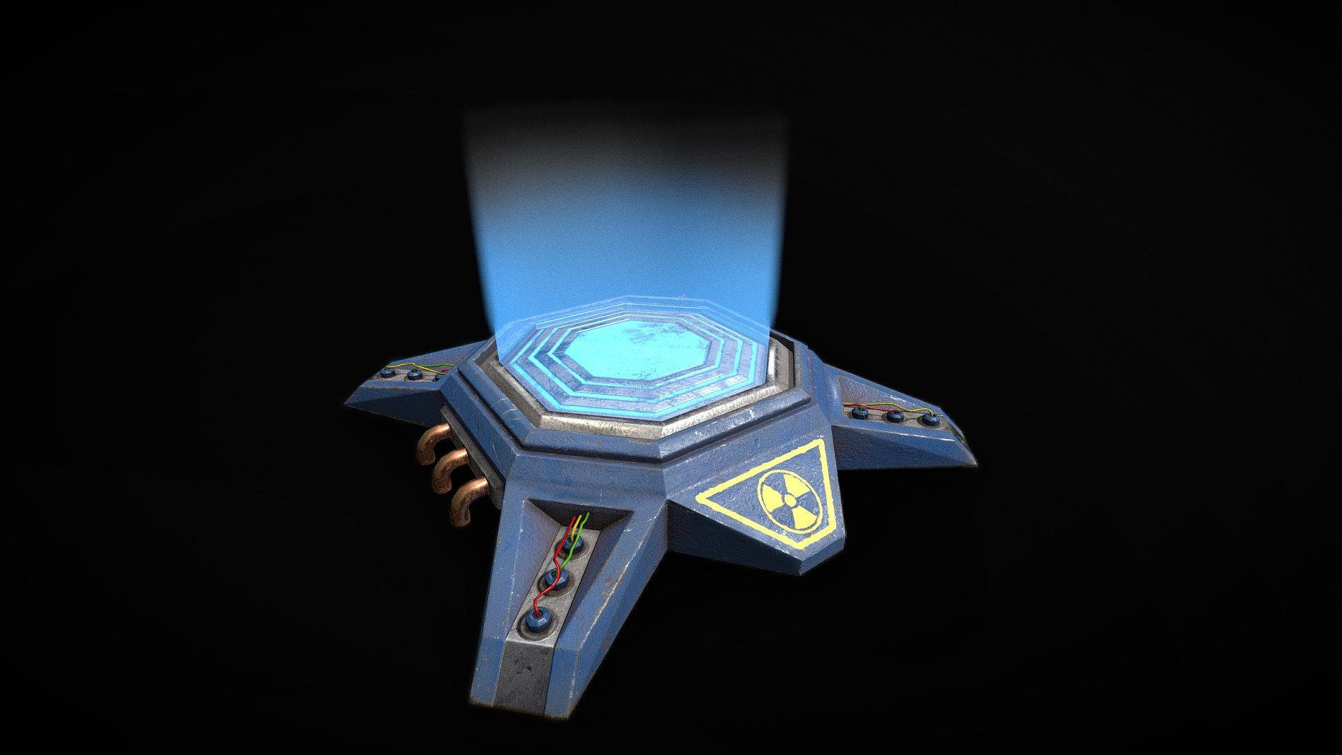 A Teleportation device I designed and modelled for a level I was blocking out in Unreal Engine 4 in university.

Should fit nicely into any sort of Arena styled FPS project so feel free to download 3d model