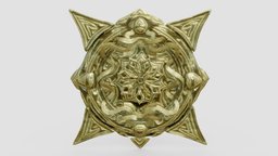 Medieval Fantasy Sigil compass, jewel, clock, medieval, celtic, crest, brooch, mountains, sigil, art, fantasy
