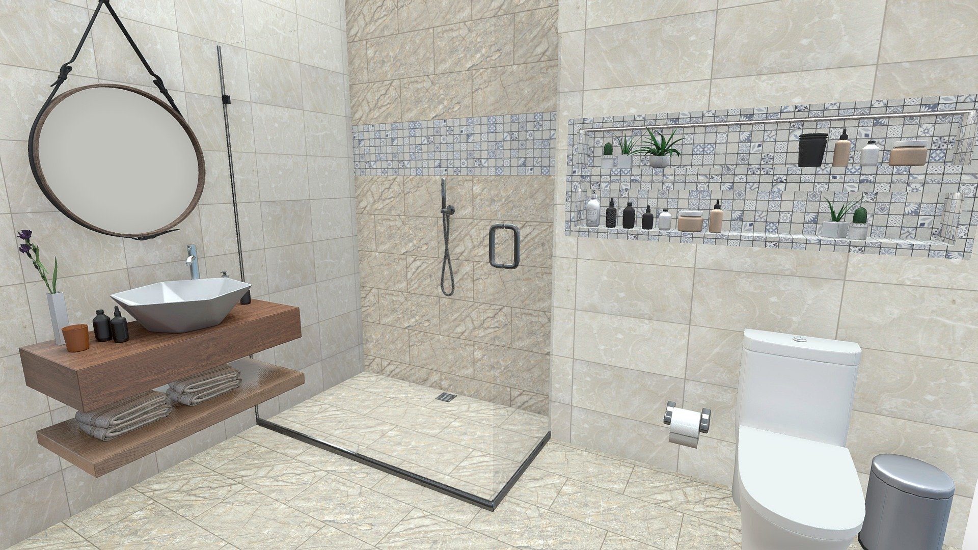 baño, sanitario, servicios, lavabo - A235 12 - Buy Royalty Free 3D model by Inmersivo S.A.S (@tangibledesign) 3d model