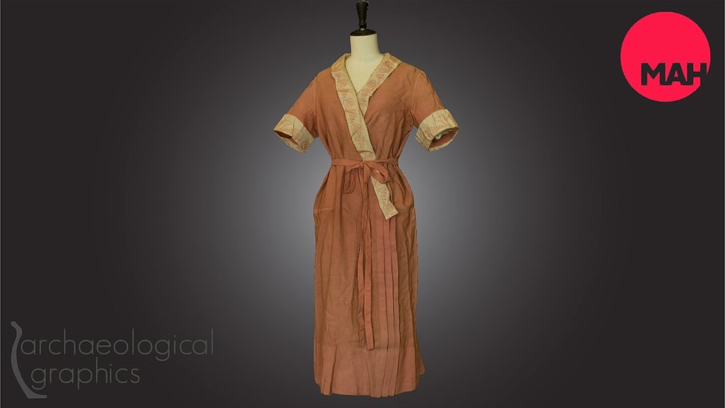 From the collections of the Santa Cruz Museum of Art and History, this is a house dress from around 1920 3d model