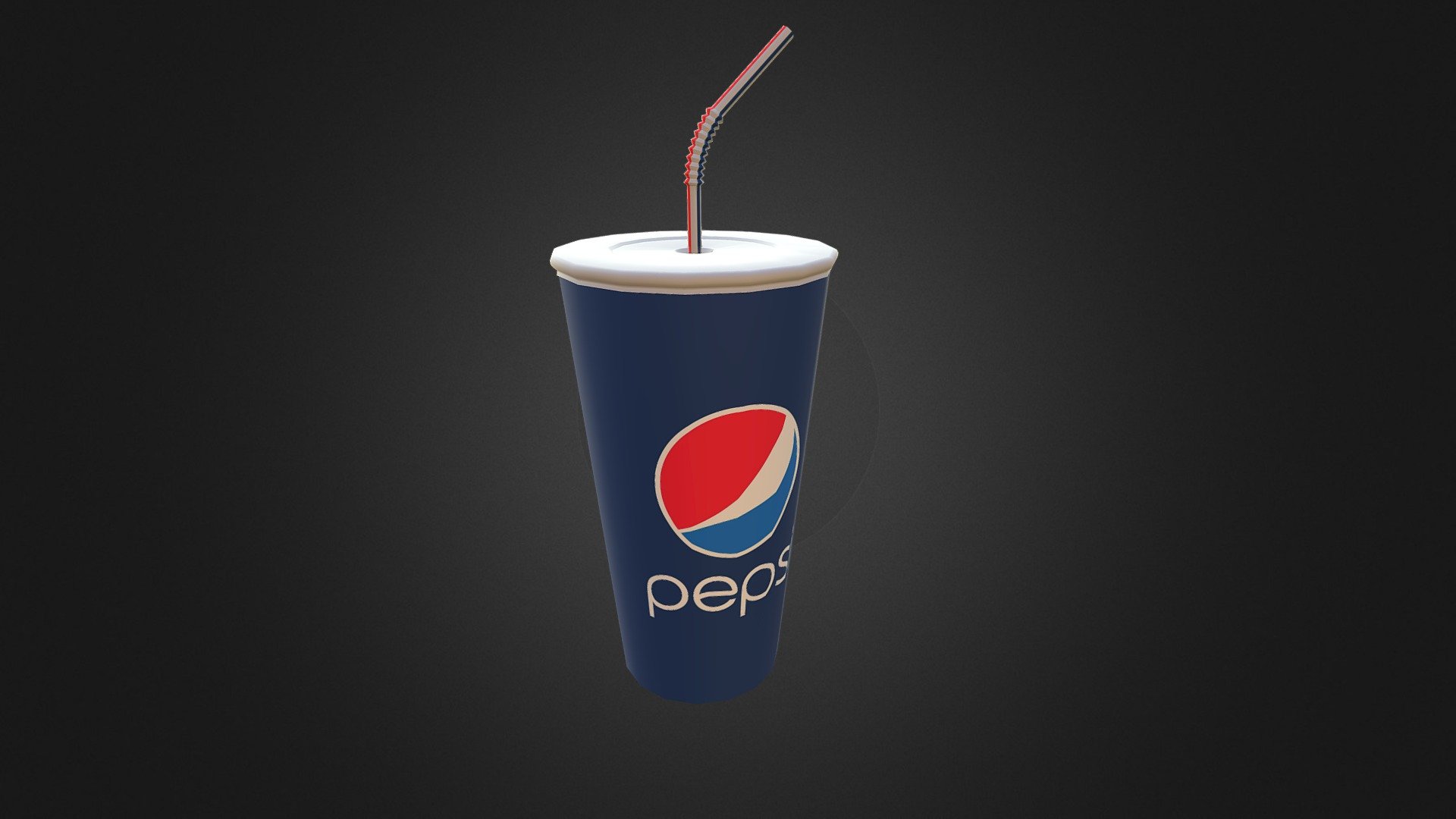 Pepsi Paper Cup - Pepsi Paper Cup - 3D model by QReal Lifelike 3D (@kabaq) 3d model