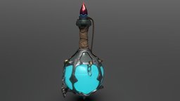 Flask Magic props, magical, game-asset, fantasy, bottle