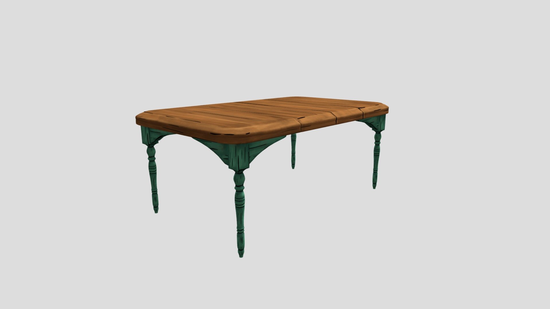 Cartoon table model of my kitchen - Cartoon table - Download Free 3D model by risuchan 3d model