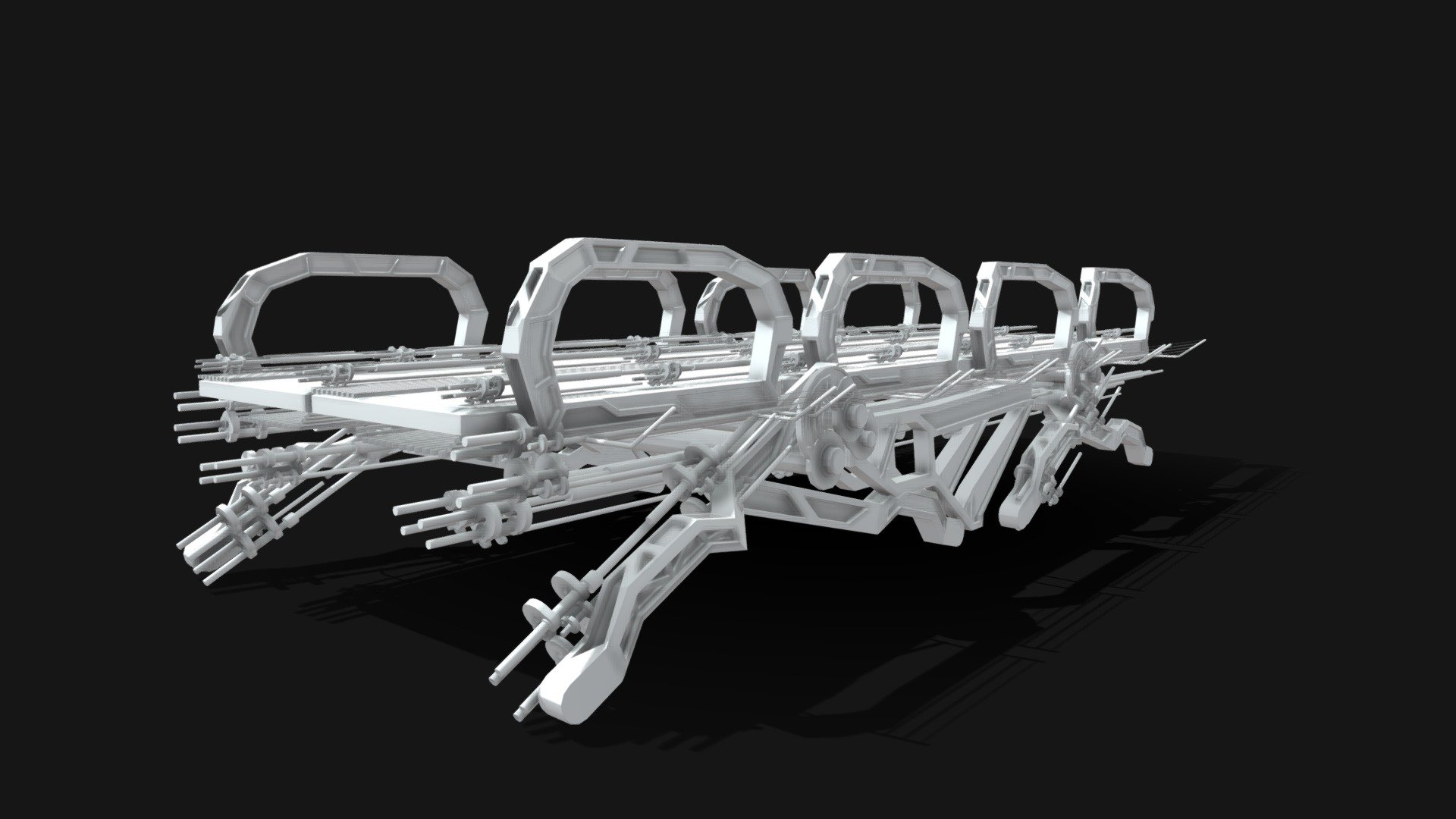 Add more detail to your environment with the Sci-Fi Futuristic  Modular Bridge
 model that will enhance detail and realism to any of your rendering projects 3d model
