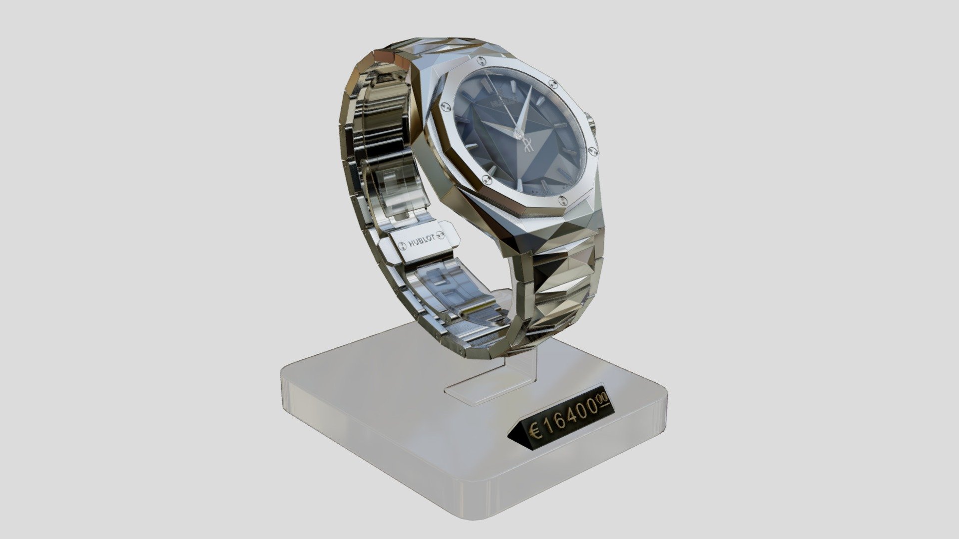 PBR version of Hublot Classic Fusion Orlinski Bracelet Titanium wristwatch. 40mm 
49795 polygons
52060 vertices - Wristwatch / Hublot / Orlinski Bracelet Titanium - 3D model by Nellygreen HL3D (@highlife3d) 3d model