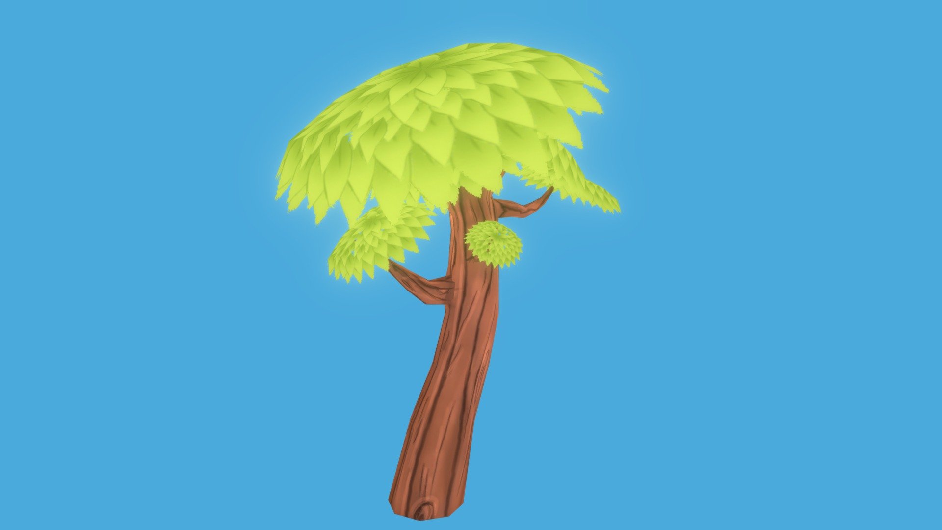 Here's an unused cartoon  tree I made for a small frailed project.Took me quite a while to finish,but Im proud of it.Feel free to use it :D - Cartoon tree - Download Free 3D model by fruitsue 3d model