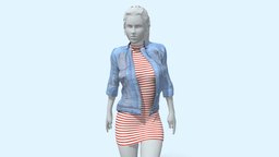 Female Outfit with Denim Jacket