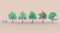 Anime Trees And Bushes (Handpainted) trees, tree, forest, toon, hill, mountain, spring, leaf, ghibli, 2d, chinese, nature, bush, nextlevel, autumn, bushes, 3dto2d, ghibli-studio, handpainted, cartoon, hand-painted, stylized, leaves, anime, japanese, realanime