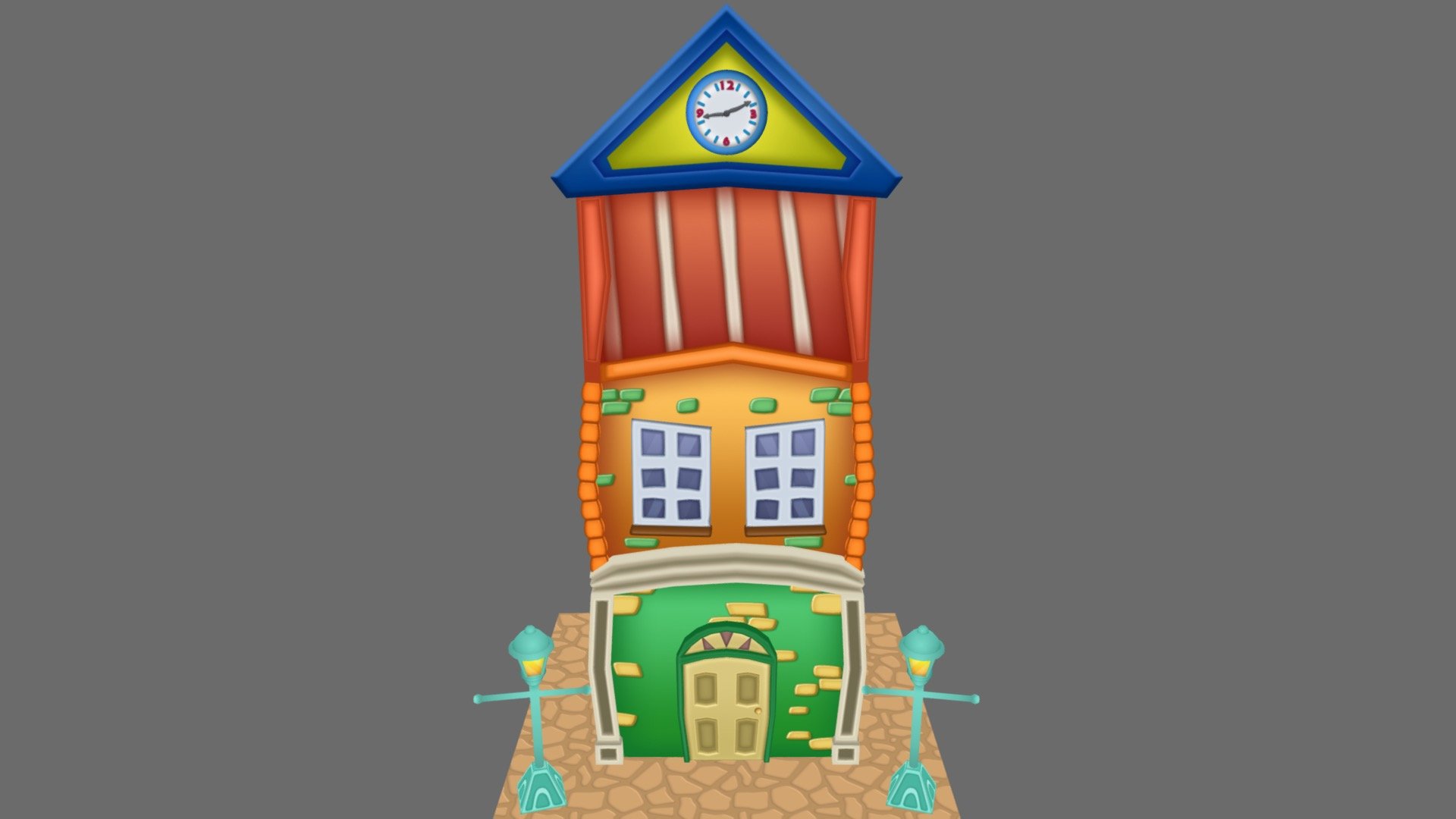 Cartoon Building inspired by Disney's Toontown Online. The textures were created by me, while the models were created by a friend of mine.

Note: This asset was not created for any specific project or private server 3d model
