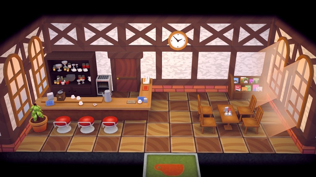 Here I modeled and textured the Roost Cafe from Animal Crossing New Leaf from scratch. I love animal crossing, and its cute colorful artstyle 3d model