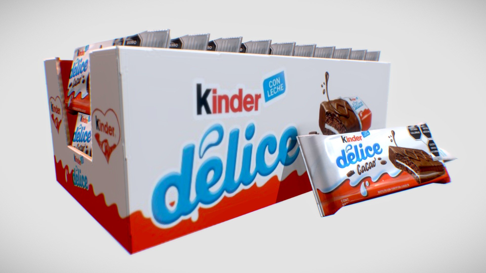 game Ready
low poly realisic model - kinder delice - 3D model by xtremelifestylx 3d model