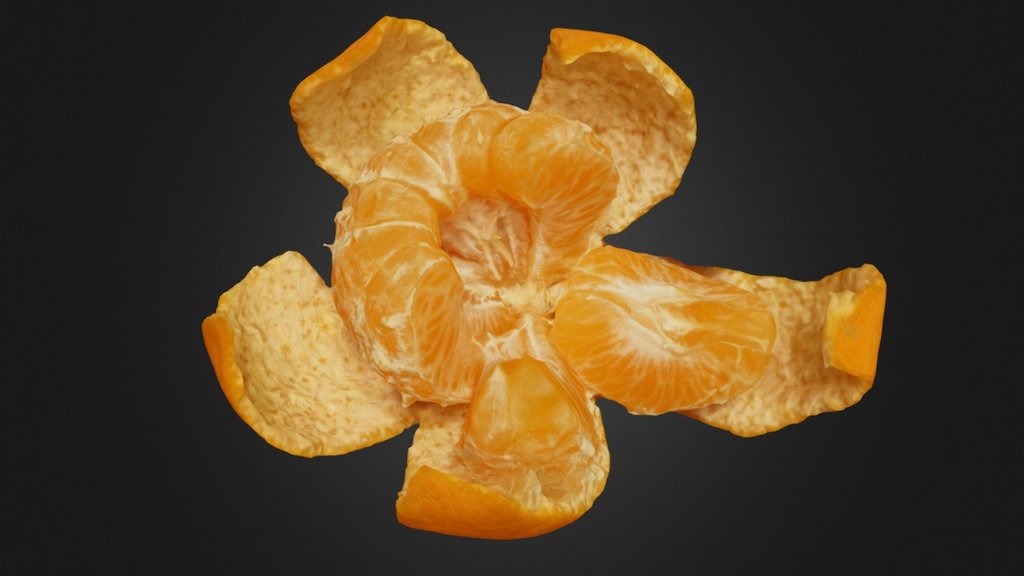 Easier to peel than an orange but a little harder to scan 3d model