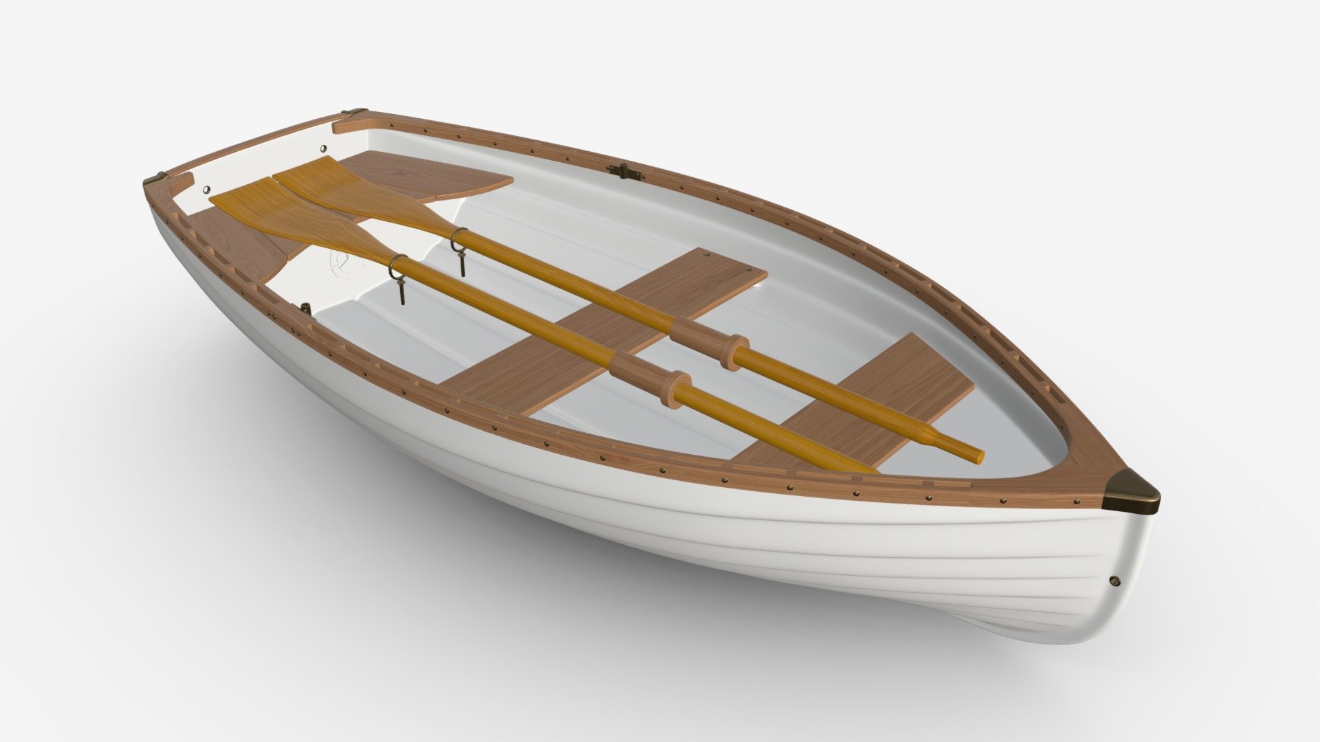 Rowing boat traditional 03 - Buy Royalty Free 3D model by HQ3DMOD (@AivisAstics) 3d model