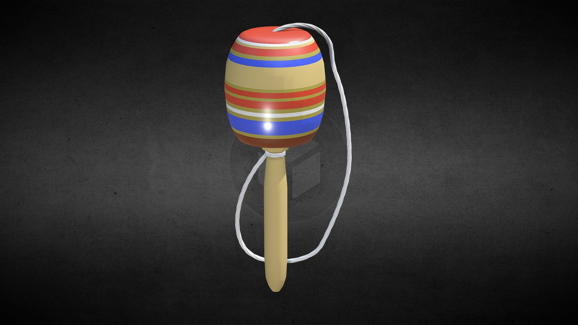 Balero - Mexican Toy - NovRender 04 - Toy - 3D model by Xirion11 3d model
