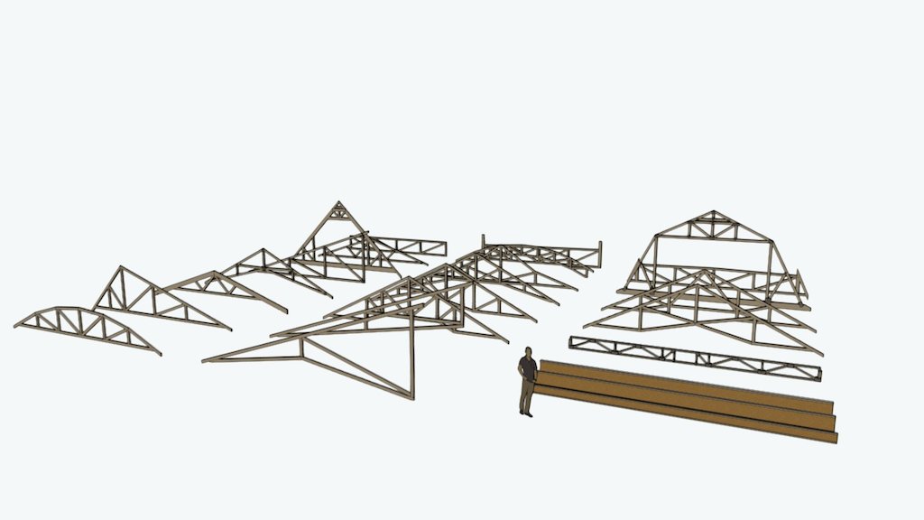 truss types - Truss_YARD4 - http://design.medeek.com - Download Free 3D model by facer0001 3d model