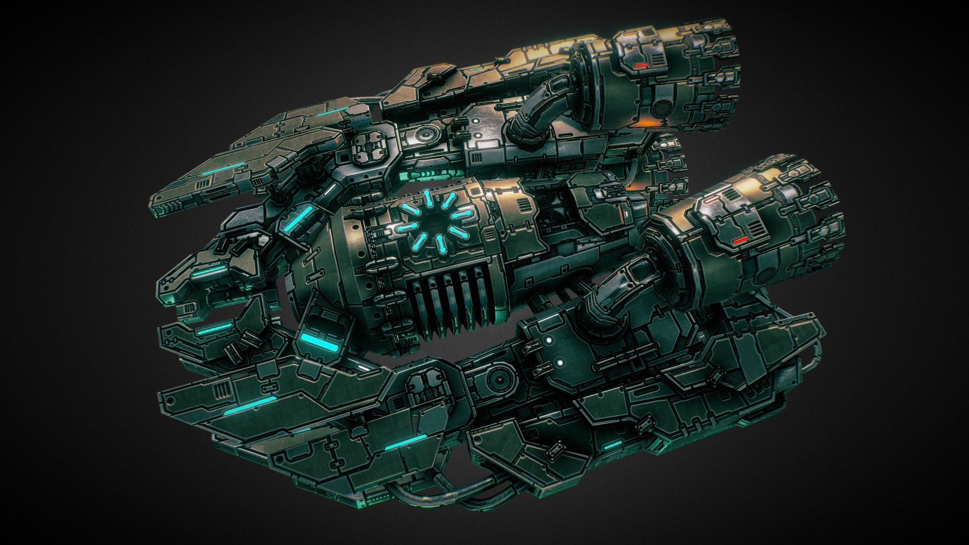 In-game model of a medium spaceship belonging to the Deprived faction.
Learn more about the game at http://starfalltactics.com/ - Starfall Tactics — Kolgrim Deprived battleship - 3D model by Snowforged Entertainment (@snowforged) 3d model