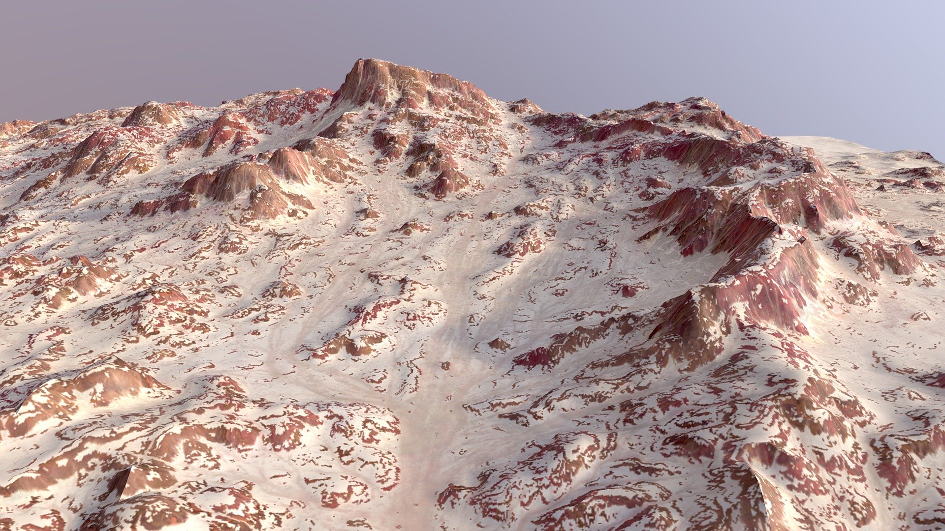 World Machine terrain of a rocky desert 3d model
