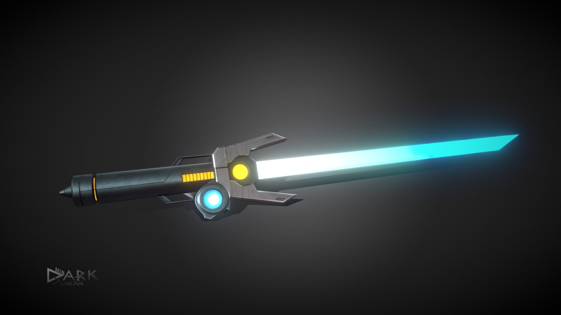 A Sci-Fi Wrench that can generate a Plasma Sword. 
I wanted to test out if i could use as little Uv space as possible and to see if i could animate certain movements with minimal keys.

Based on a Concept found via Google https://www.artstation.com/artwork/XKOQn - Sci-Fi Sword [Animation] - Buy Royalty Free 3D model by dark-minaz 3d model