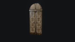 Door carved, game-asset, substancepainter, substance, substance-painter, gameasset, wood, door